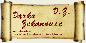 Darko Zekanović vizit kartica